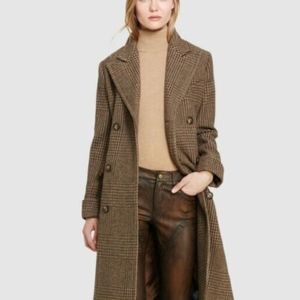 polo ralph lauren glen plaid wool trench